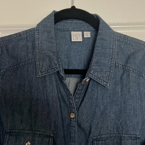BP dark wash chambray button up - Picture 2 of 5